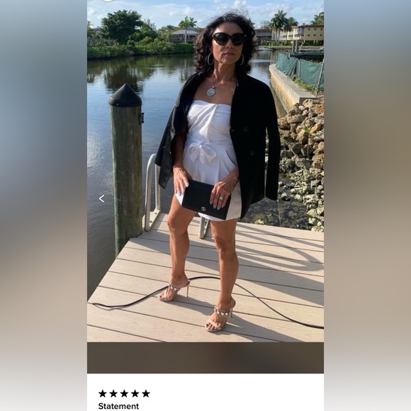 Great Jones White Crepe Strapless Romper outfit - Picture 5 of 16